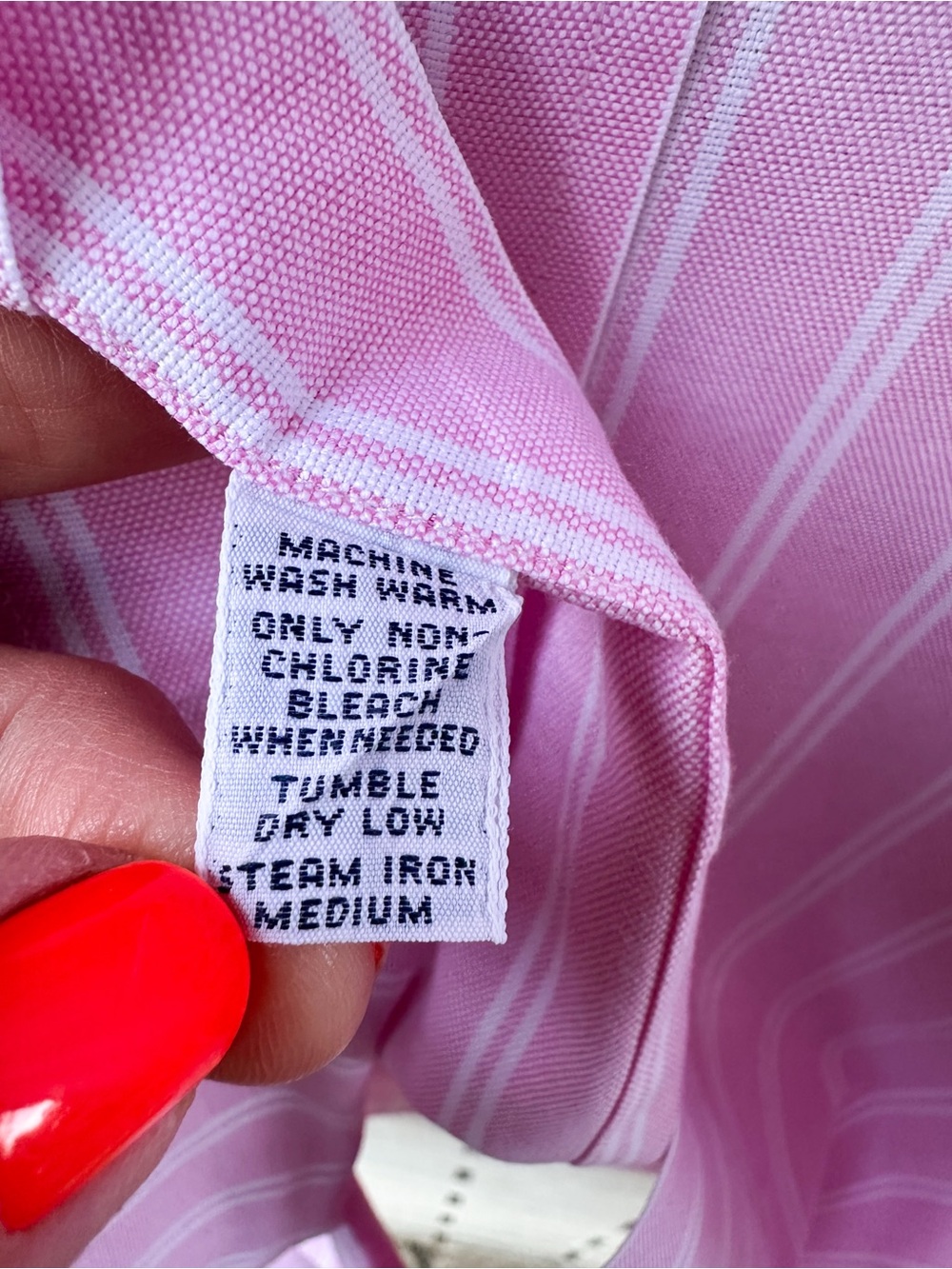 Ralph Lauren Pink White Stripe Oxford Button Down Shirt Pony Logo 3XB Big Cotton - Picture 9 of 11